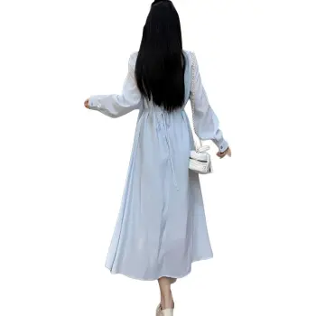 ZCDECO Long Sleeved Dress Women's Blue