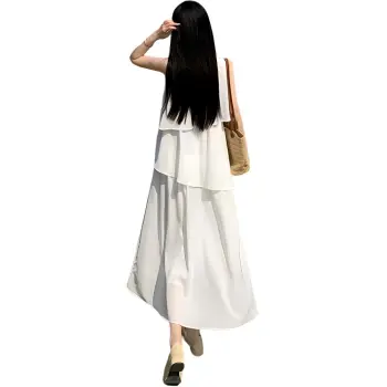 ZCDECO Sleeveless Dress Women's White