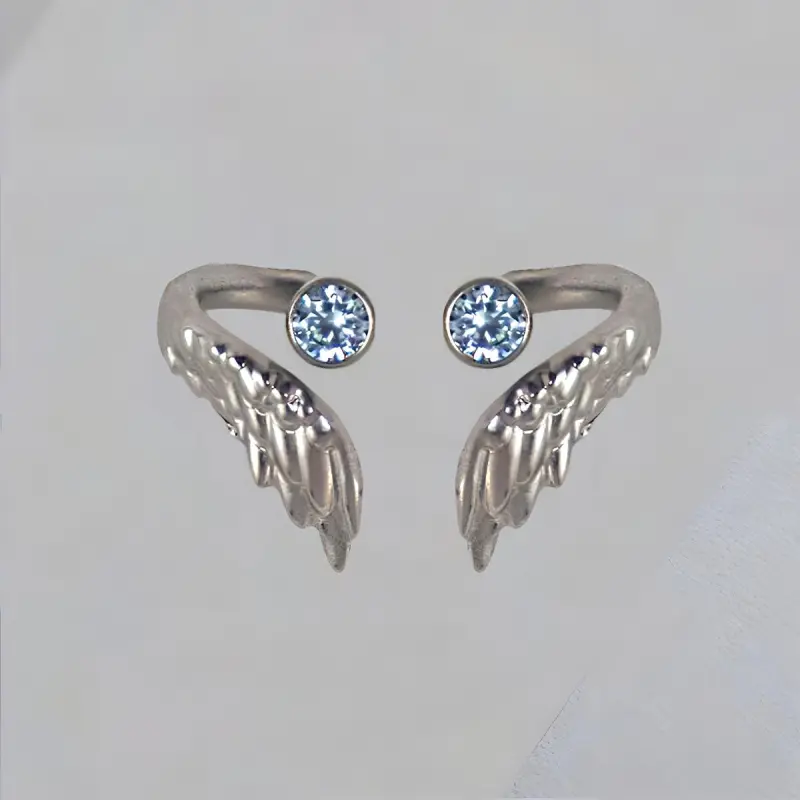 QIANFANGDAHUANGYE Zircon Stud Earrings Unisex-2