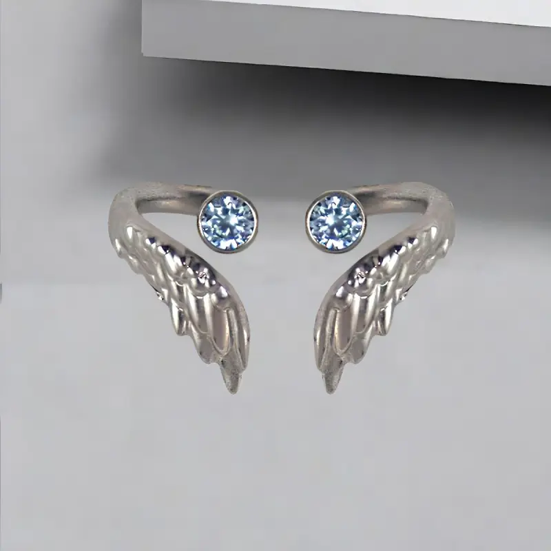 QIANFANGDAHUANGYE Zircon Stud Earrings Unisex-3