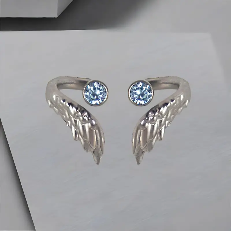QIANFANGDAHUANGYE Zircon Stud Earrings Unisex-5
