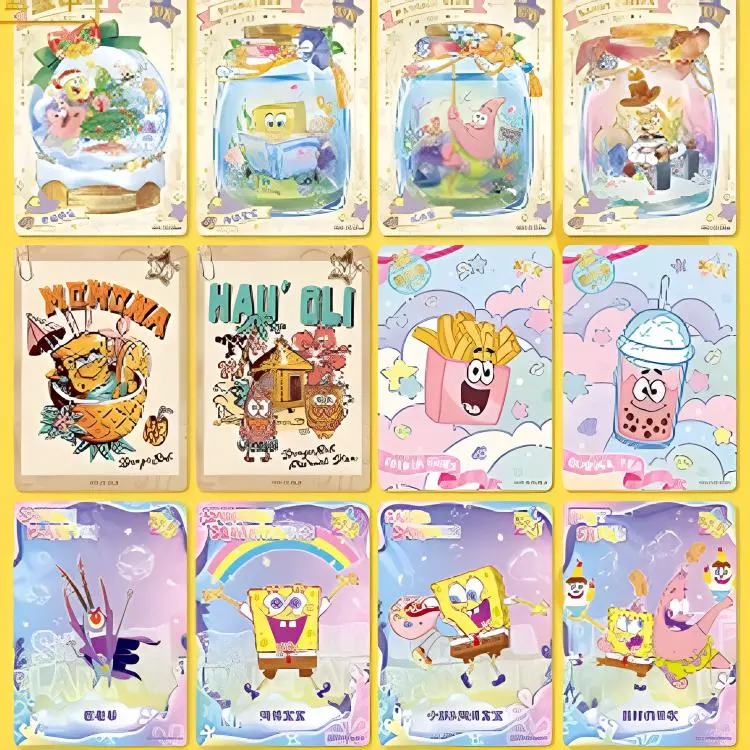 KAYOU SpongeBob Card Collaboration With Patrick The Adventurous Moments Merchandise IP/Anime Cards 5 Pc/Bag-2