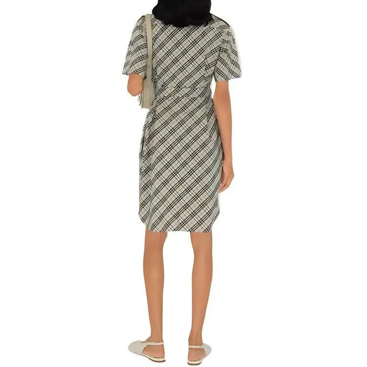 Burberry Checked Belted Shirt Mini Dress-1