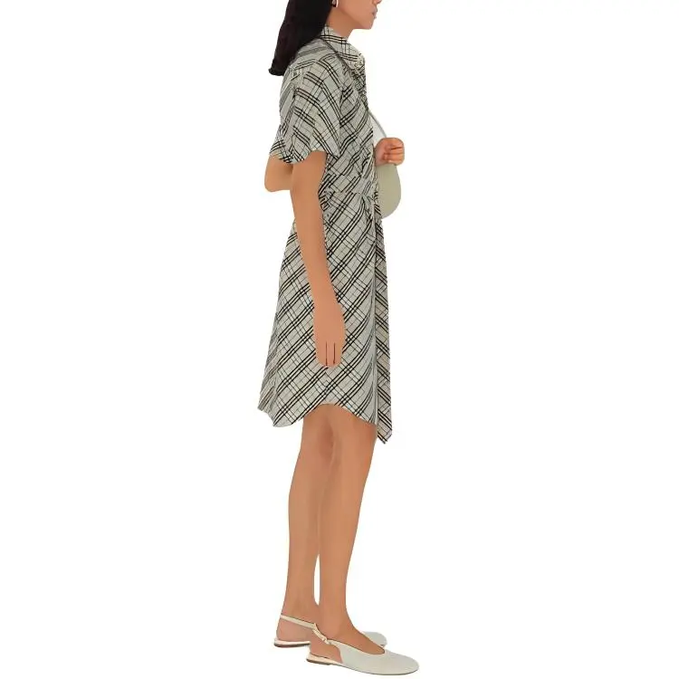 Burberry Checked Belted Shirt Mini Dress-2