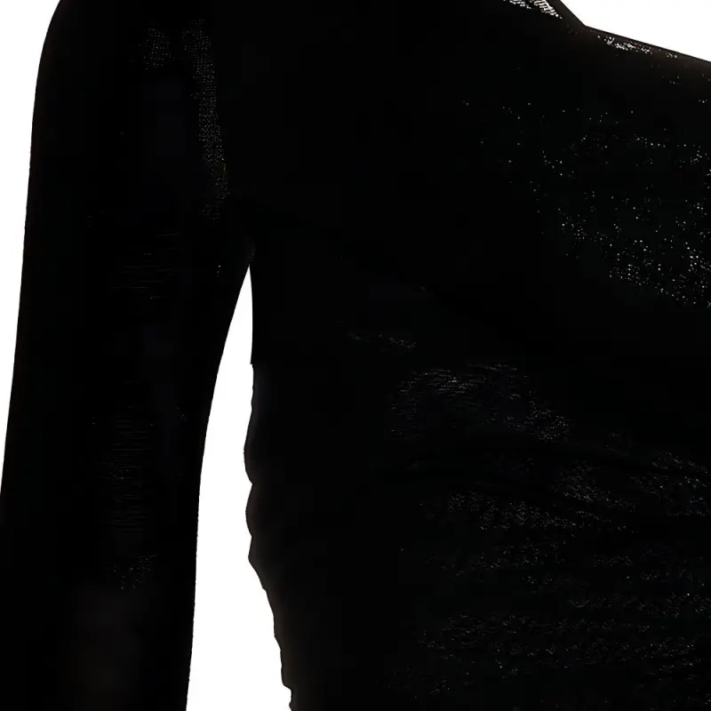 SAINT LAURENT One Shoulder Draped Maxi Dress-2