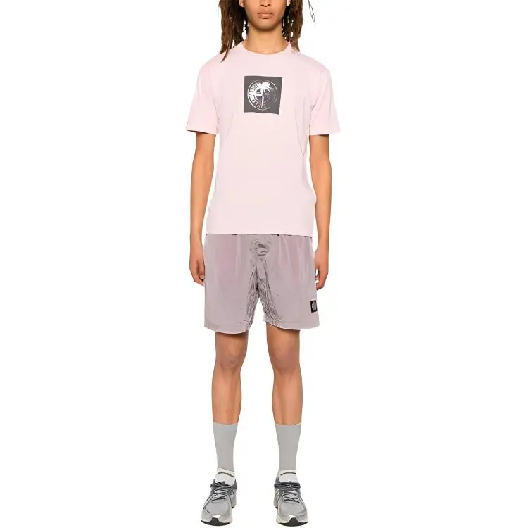 STONE ISLAND Logo Printed Crewneck T Shirt-4