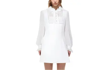 Self portrait Long Sleeved Dresses Women's White