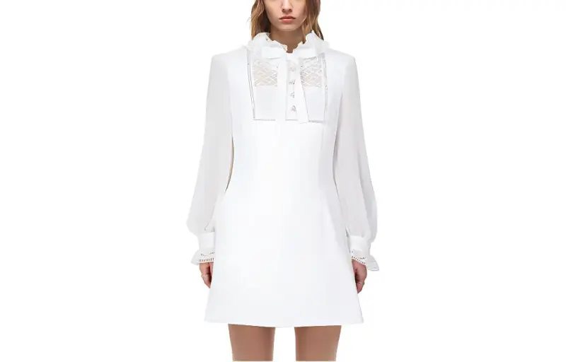 Self portrait Long Sleeved Dresses Women's White-0