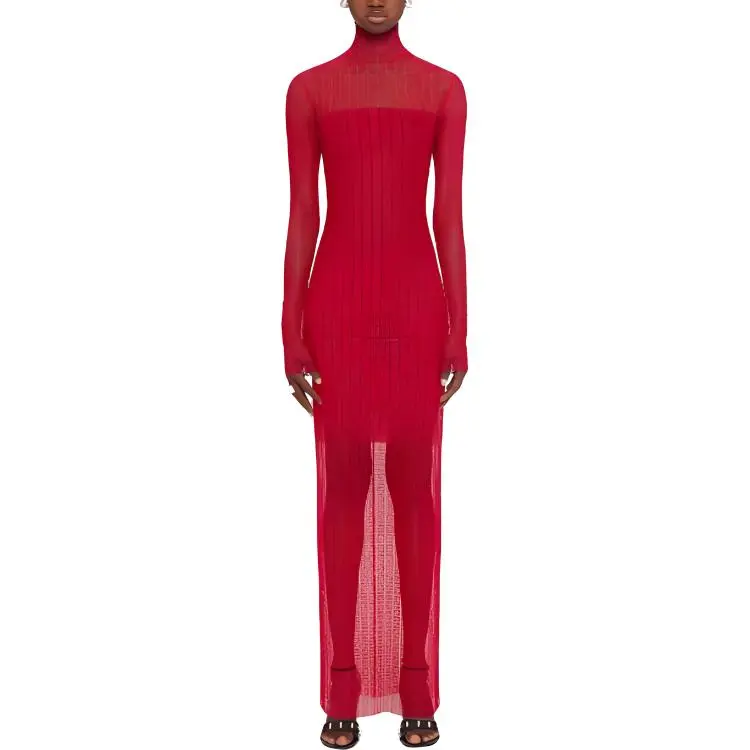 Givenchy SS24 Long Sleeved Dresses Women's Red-1