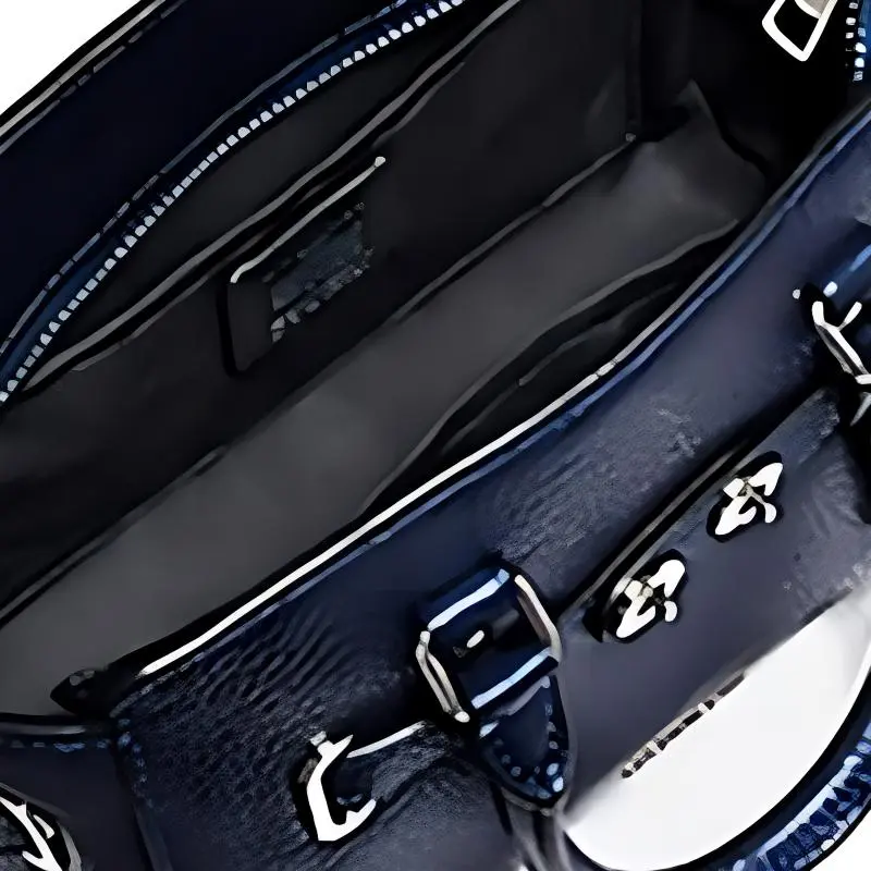 COACH Blake Grained Leather Shoulder Bag Crossbody Bag Handbags Mini Women's Purple Black-3