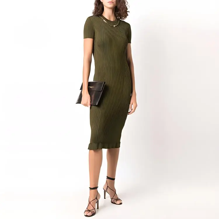 Givenchy Short-Sleeved Dresses Women's Green-1