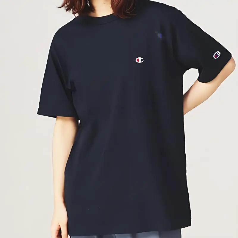 Champion T Shirt Japan Version Unisex Dark Blue-2