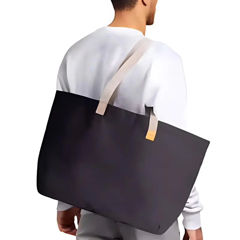 BELLROY Nylon Fabric Tote Bag, Shopping Bag, Shoulder Bag, Handbag Unisex Ink Black-1