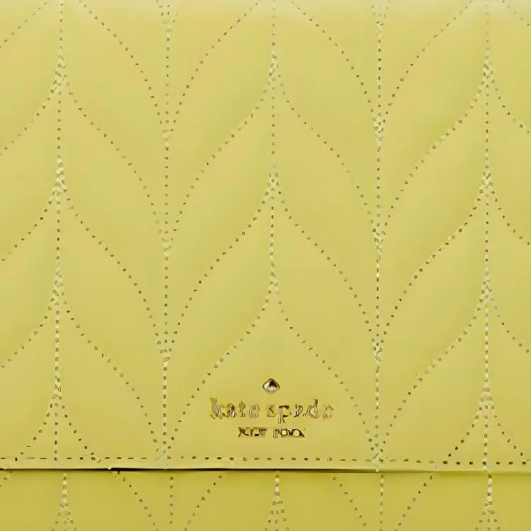 Kate Spade Briar Lane Leather Shoulder Bag Crossbody Bag Medium Size Women's Lemon Yellow-3
