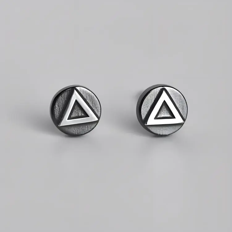 BLESSED BULLET Alloy Stud Earrings Men's-3