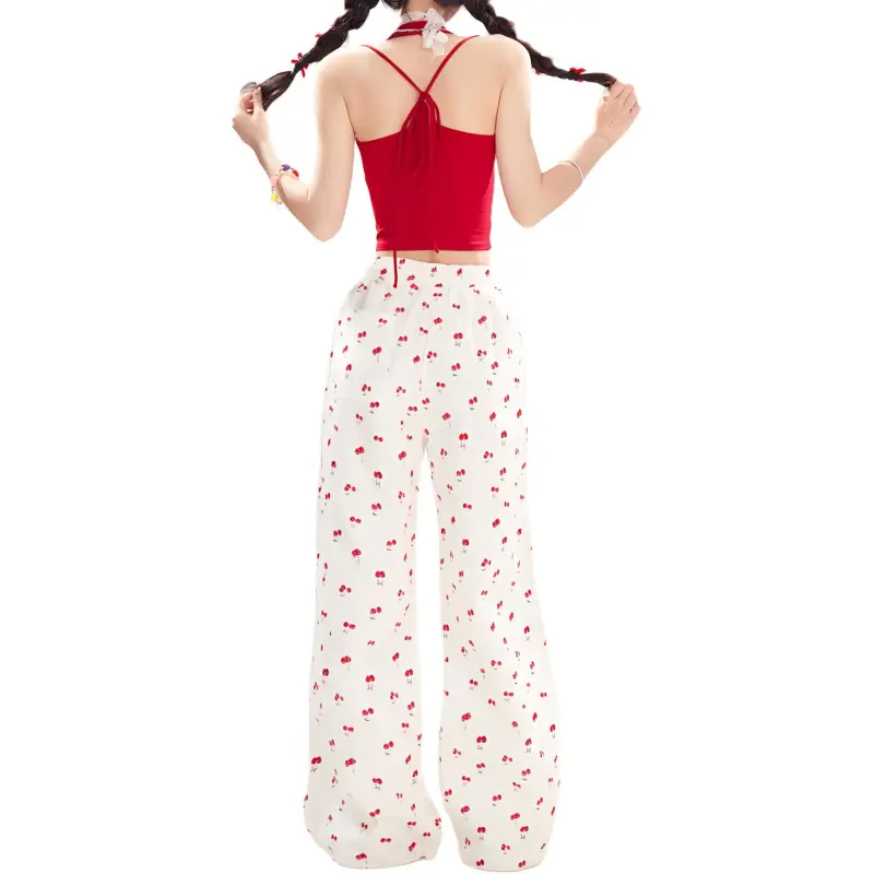 KKX Casual Pants Women's Cherry Blossom-1