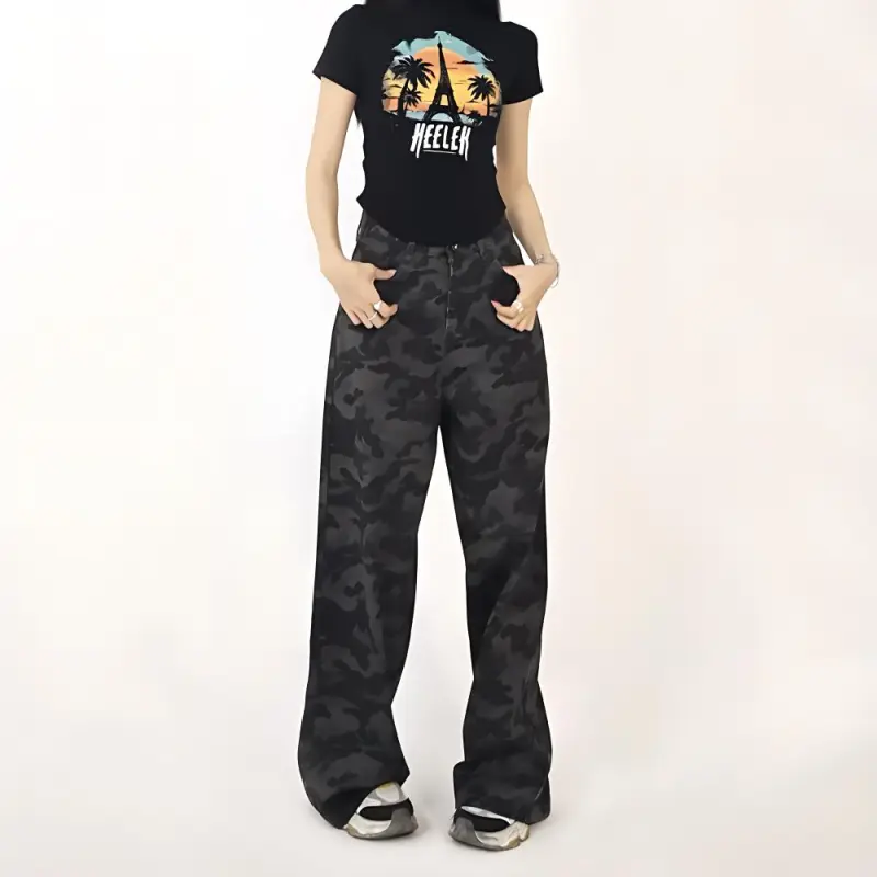 HELEH Jeans Women's Camouflage-1