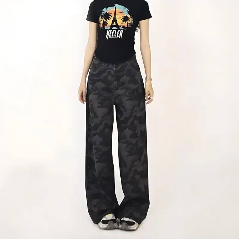 HELEH Jeans Women's Camouflage-2
