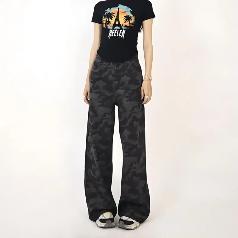 HELEH Jeans Women's Camouflage-3