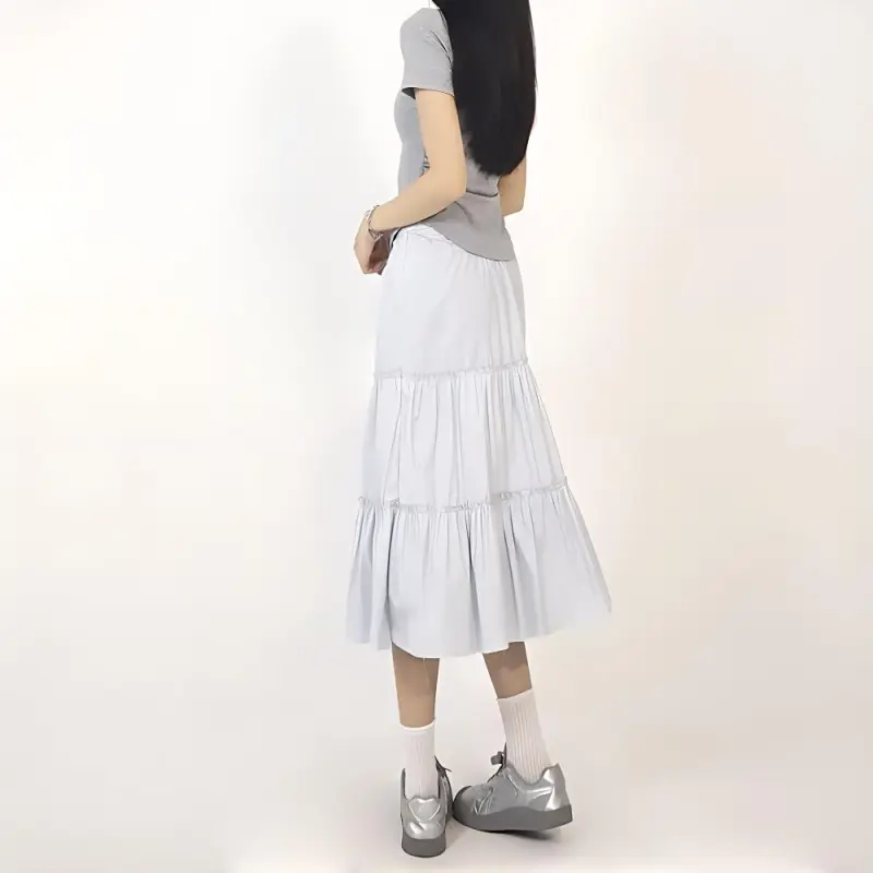 HELEH Casual Long Skirts Women's Glacier Blue-2