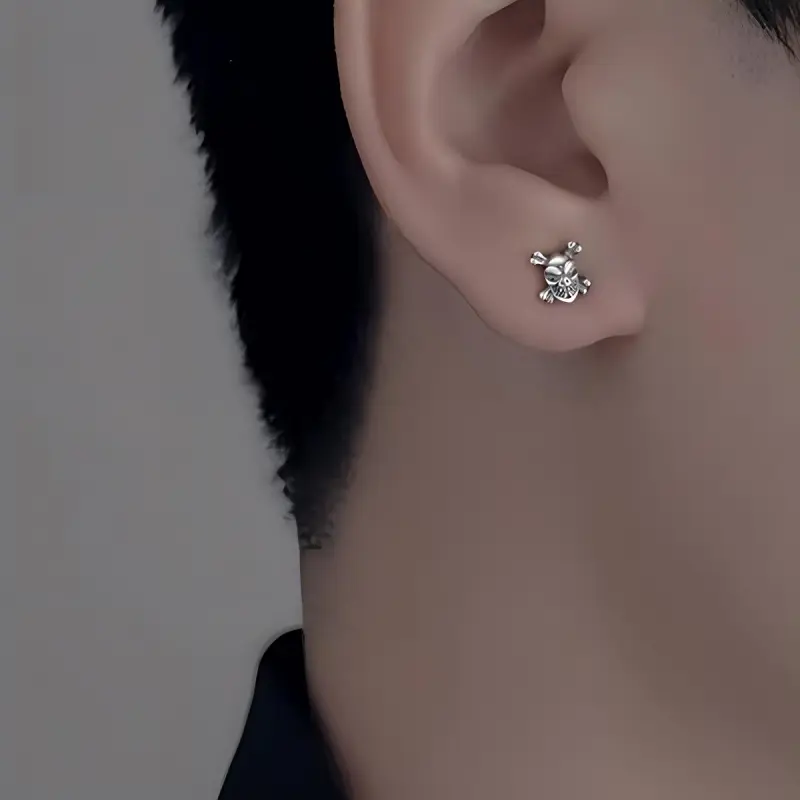 BLESSED BULLET Alloy Stud Earrings Men's-3
