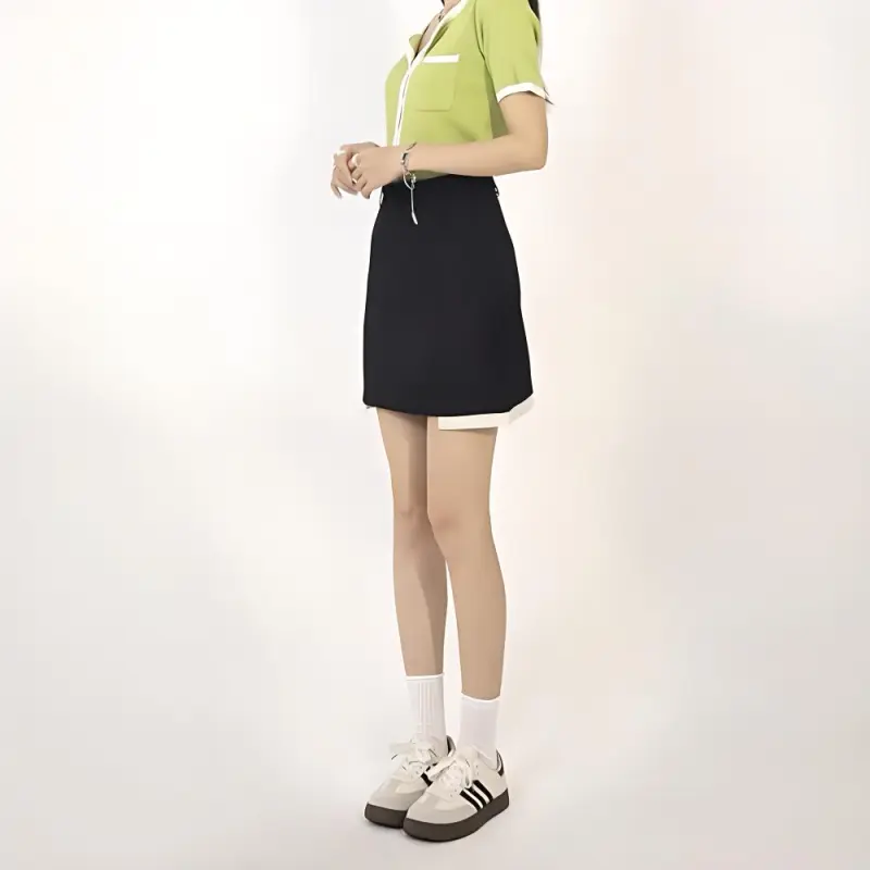HELEH Casual Short Skirts Women's Black-3