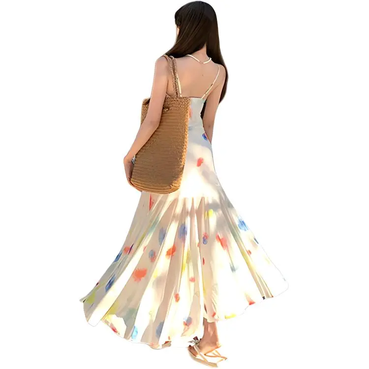Icicofficial Slip Dresses Women's Multicolor Polka Dot-1