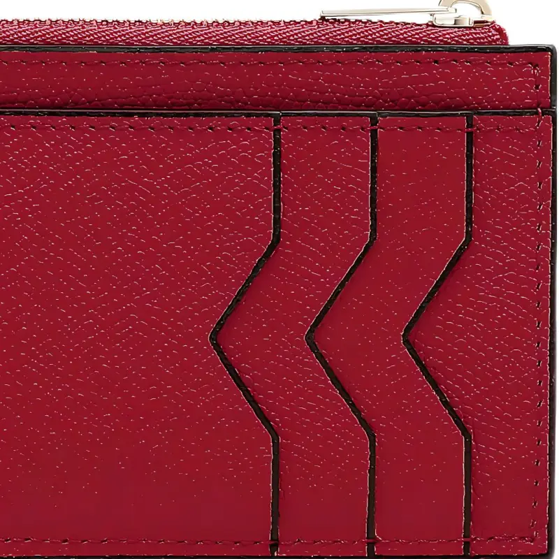 Valextra Cow Leather Coin Purse Women's Red-3