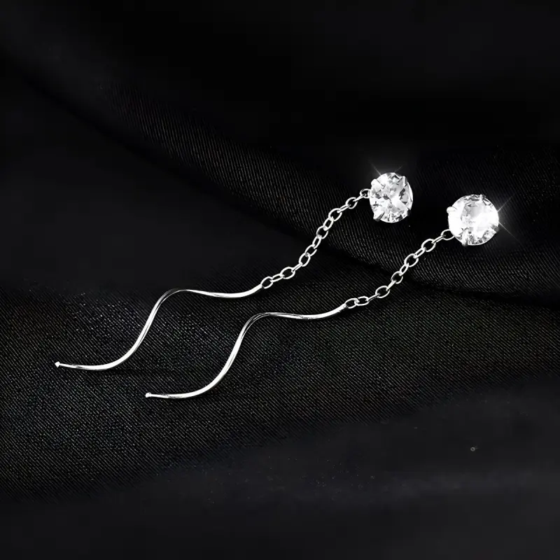 AIDO STUDIO S999 Fine Silver Drop Earrings Women's-2