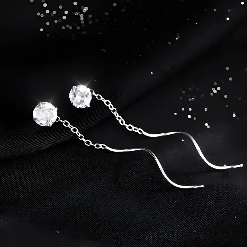 AIDO STUDIO S999 Fine Silver Drop Earrings Women's-4