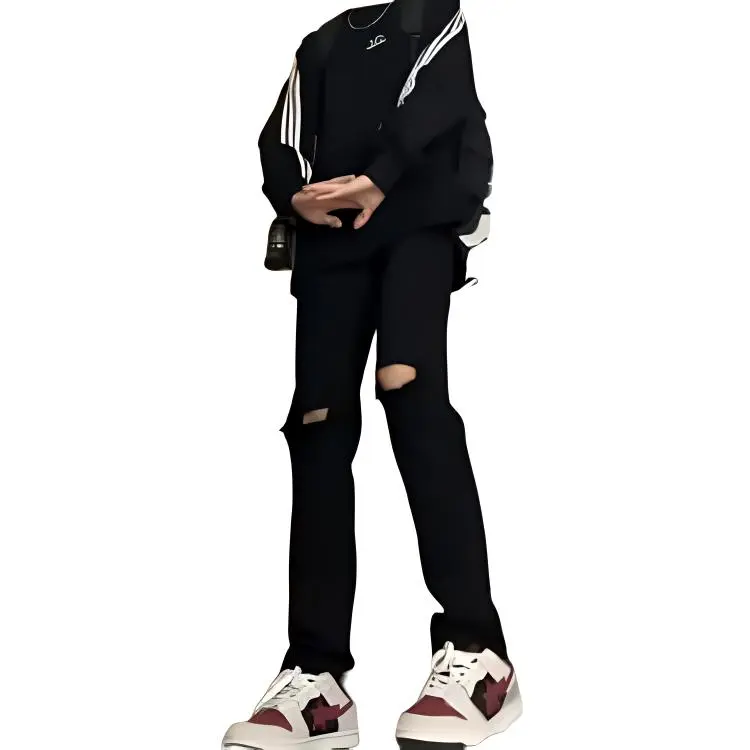 PANDA ADEVIL Jeans Unisex Black-4