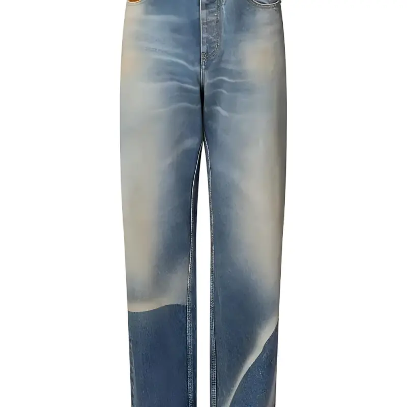 LOUIS VUITTON Sunfaded Effect Denim Skate Pants-1