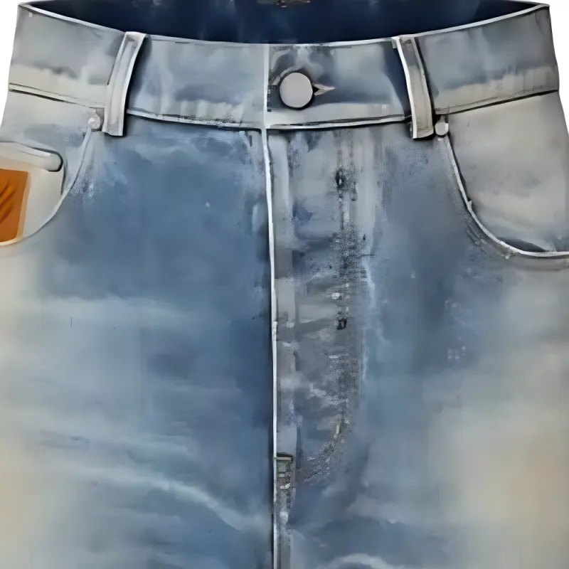 LOUIS VUITTON Sunfaded Effect Denim Skate Pants-4