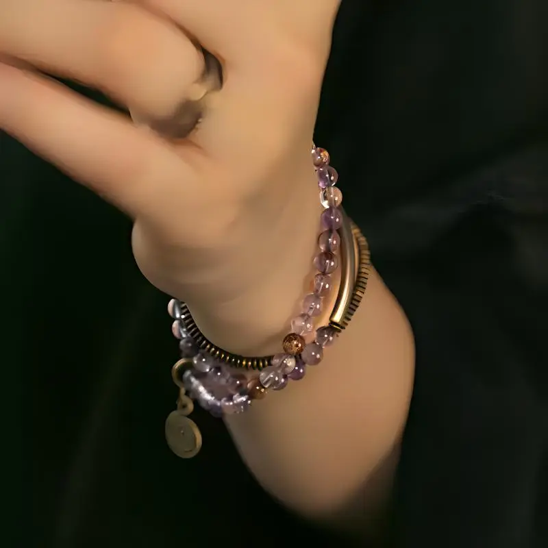 MUXIANG Crystal Jade Bracelets Unisex-1