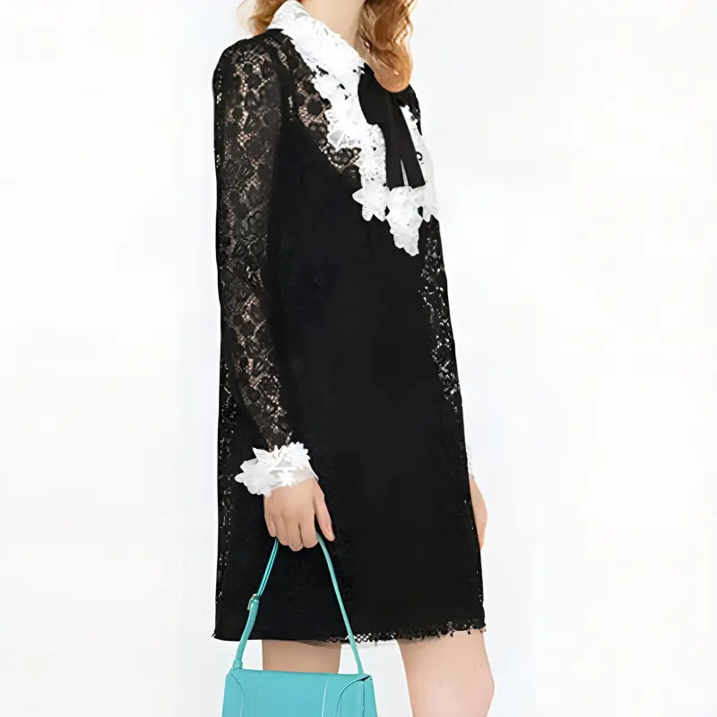 RED VALENTINO Long Sleeved Dresses Women's Black-2