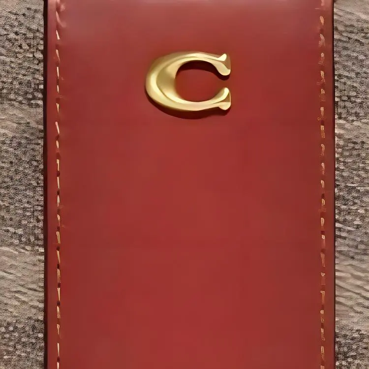 COACH Billfold Wallet Canvas Card Holder, Wallet Women's Monogram Brown & Rusty-3