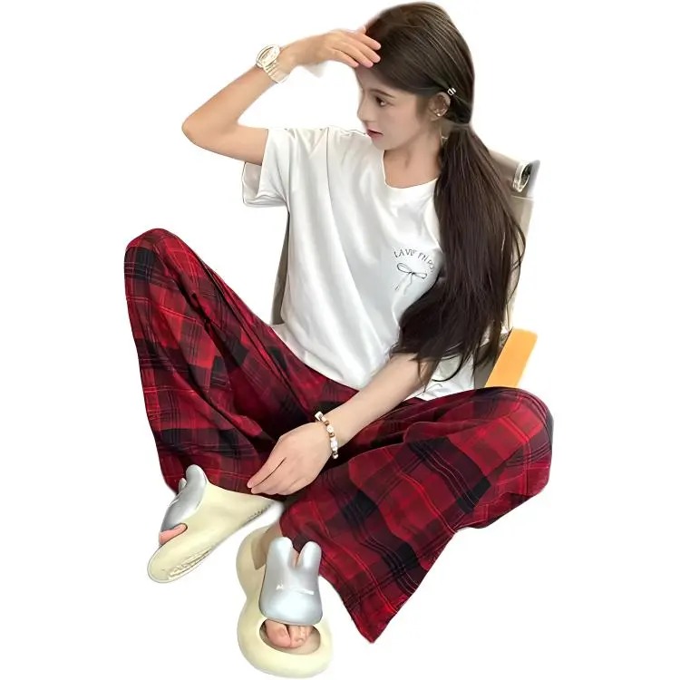 BEAR UNION Casual Pants Unisex Red-5