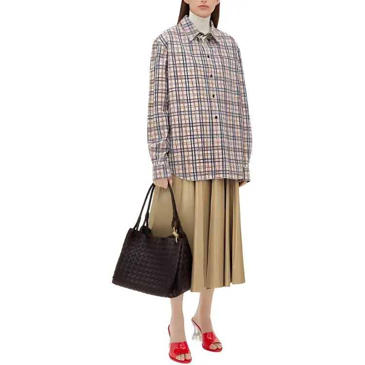 Bottega Veneta Casual Long Skirt Women's Gold-3