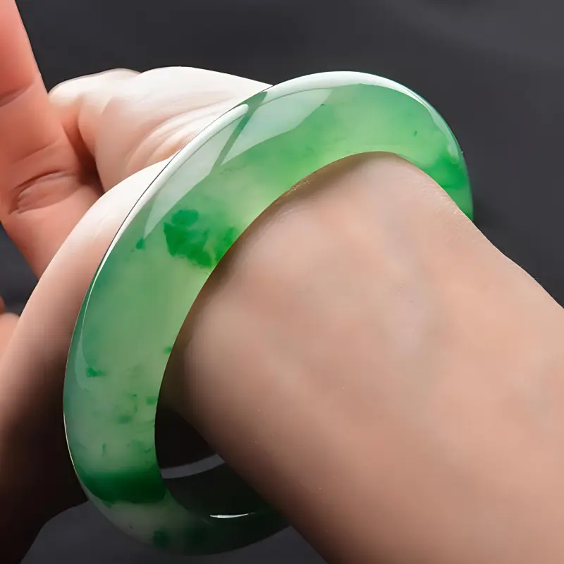 RIXIANGWAN African Emerald Bangles Unisex-2