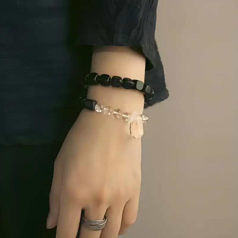 MUXIANG Crystal Jade Bracelets Unisex-1