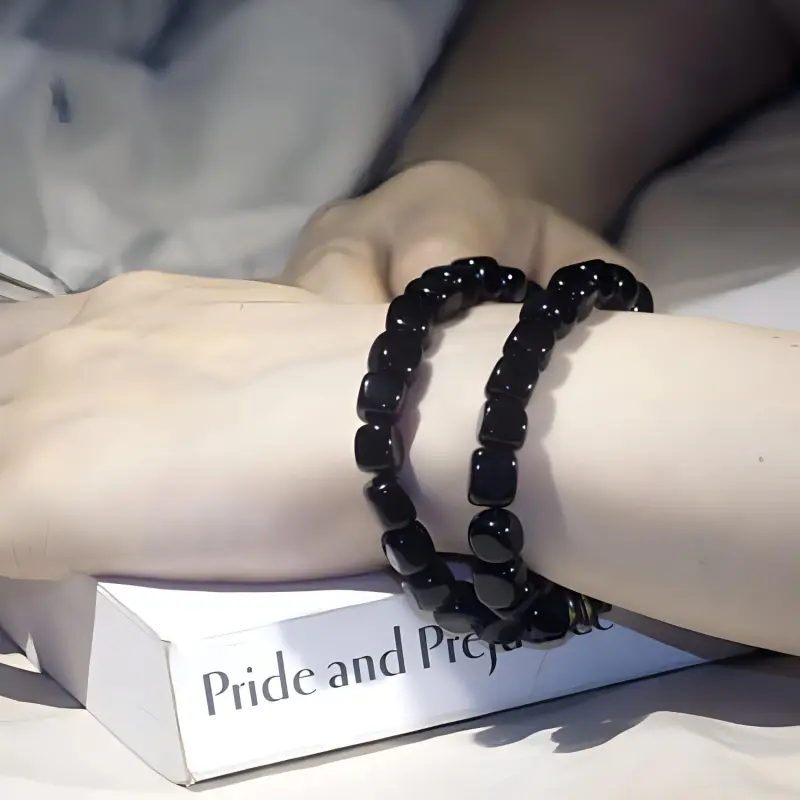MUXIANG Obsidian Jade Bracelets Unisex-2