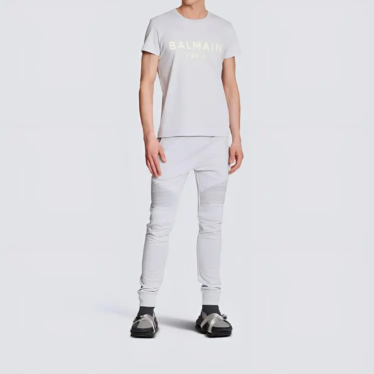 BALMAIN T-Shirts Men Blue-1