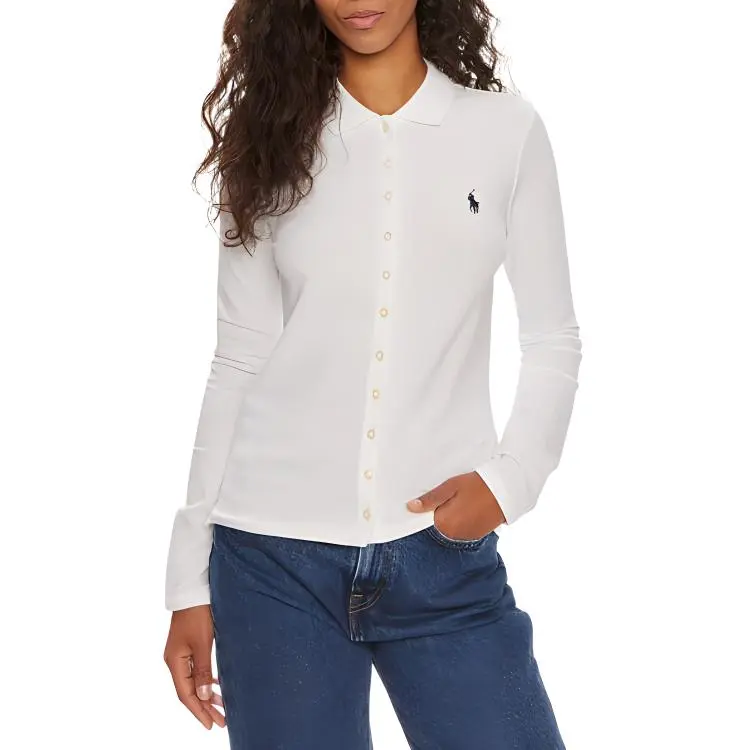Polo Ralph Lauren Long Sleeve Polo Shirt White-2