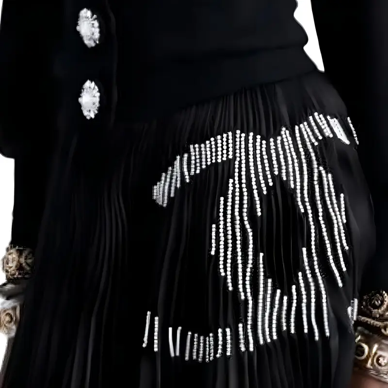 CHANEL Casual Short Skirts Women's Black-3