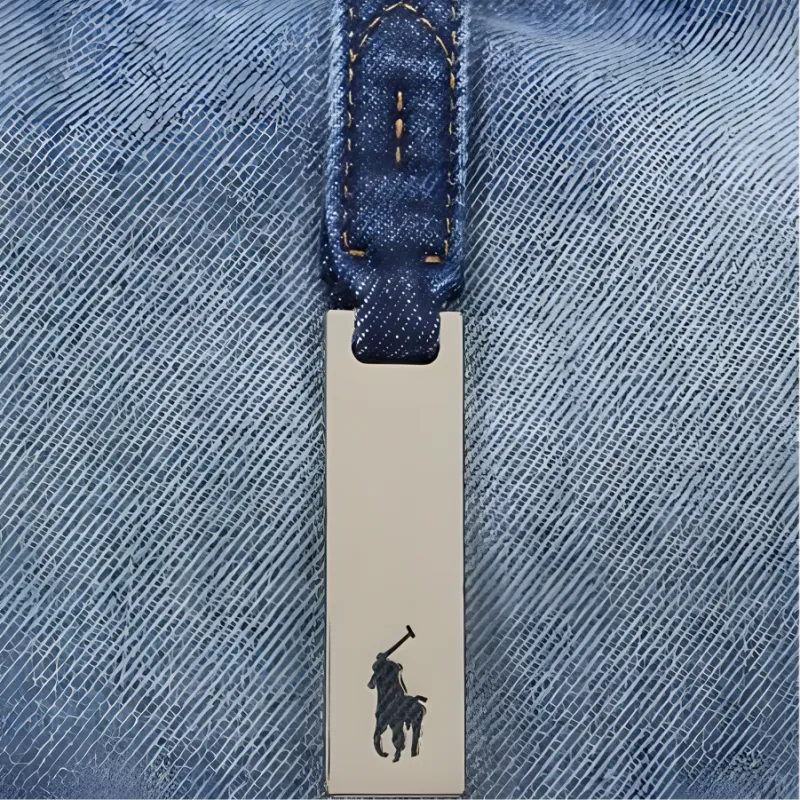 Polo Ralph Lauren Polo ID Cotton Shoulder Bag Regular Women's Blue-4