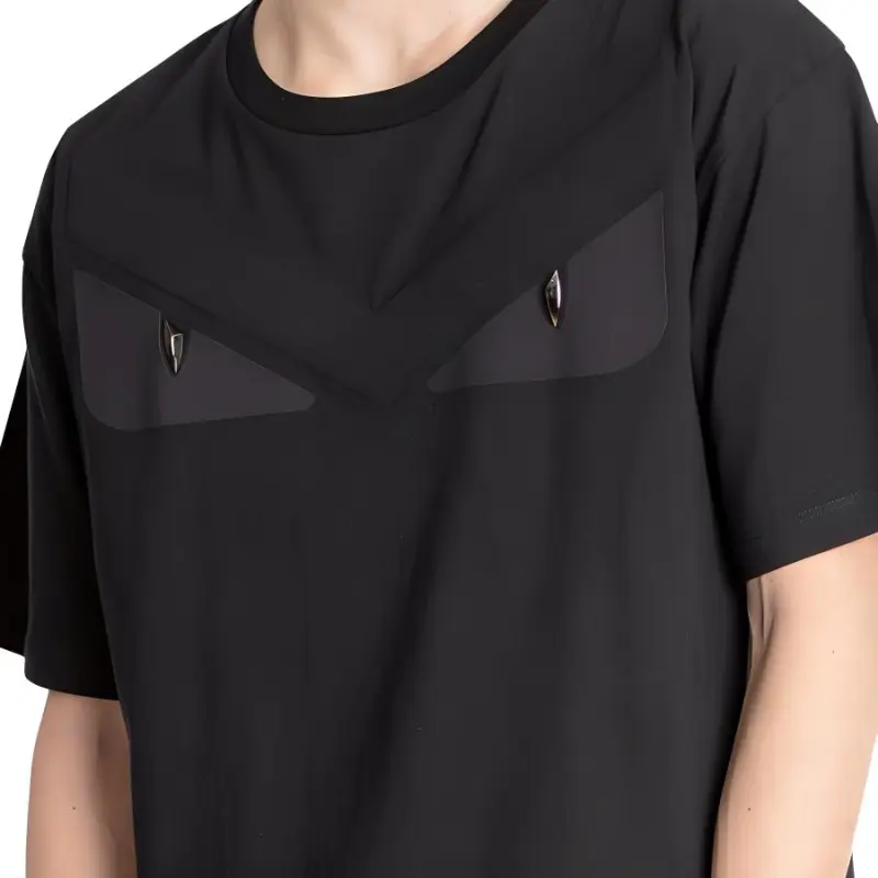 FENDI T Shirts Men Black-3