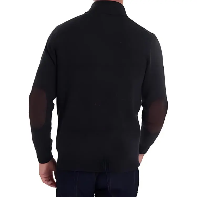 BARBOUR High Neck Half Buttoned Knit Jumper-3