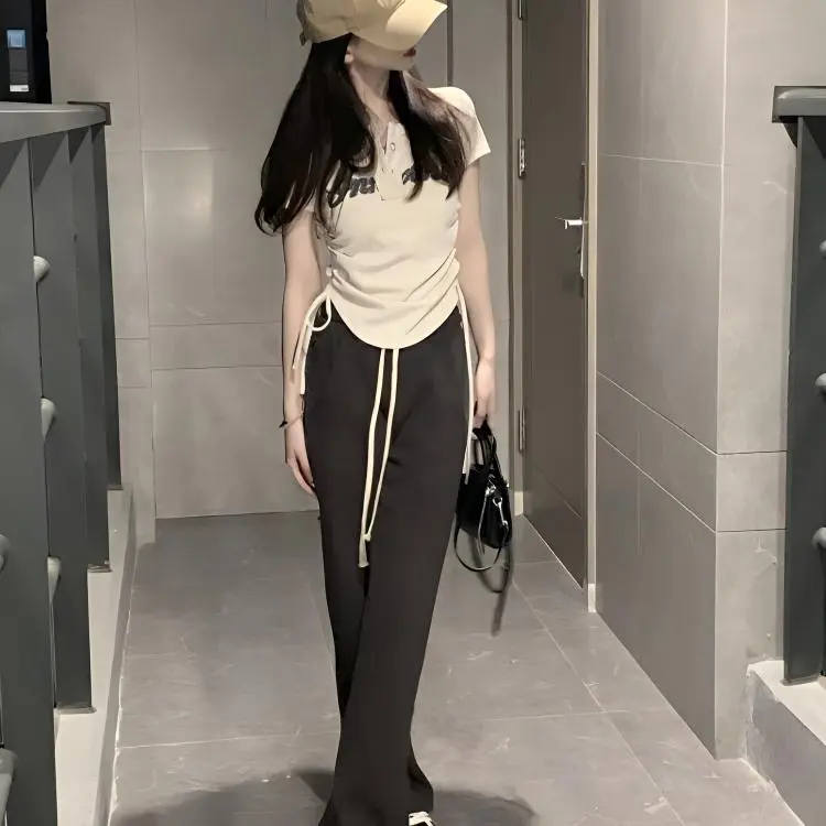 Vine Color Fashion T Shirt Women's Apricot Single Item-12