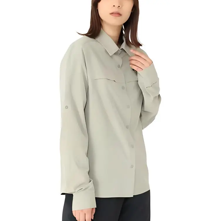 Columbia TITANIUM Shirt Women's Light Gray-1