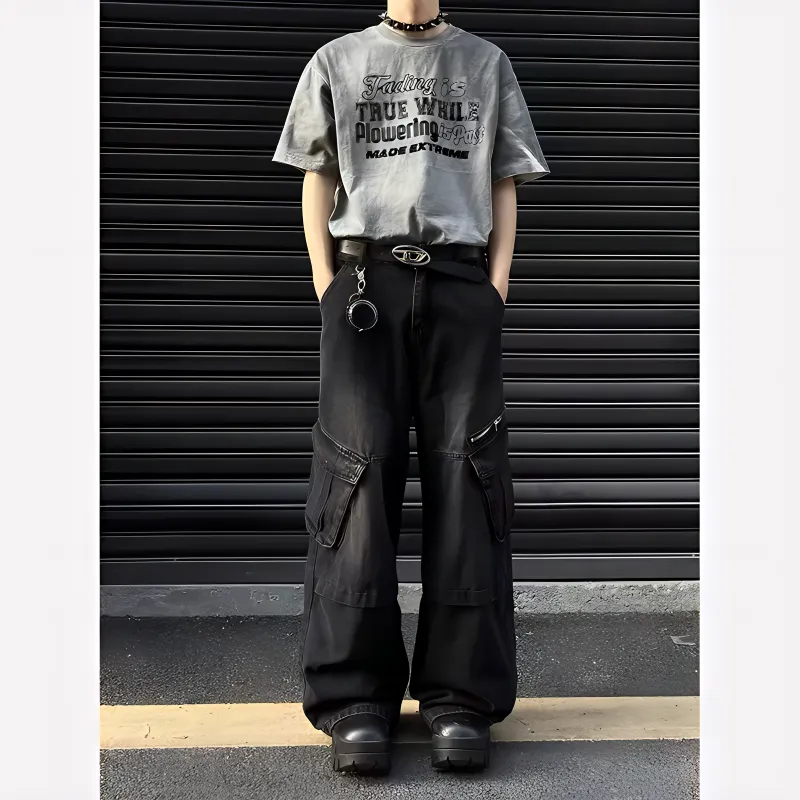 LESS BEARS Jeans Unisex Black-2